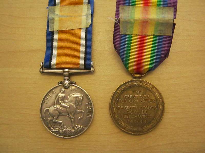 WW 1 War and Victory medals